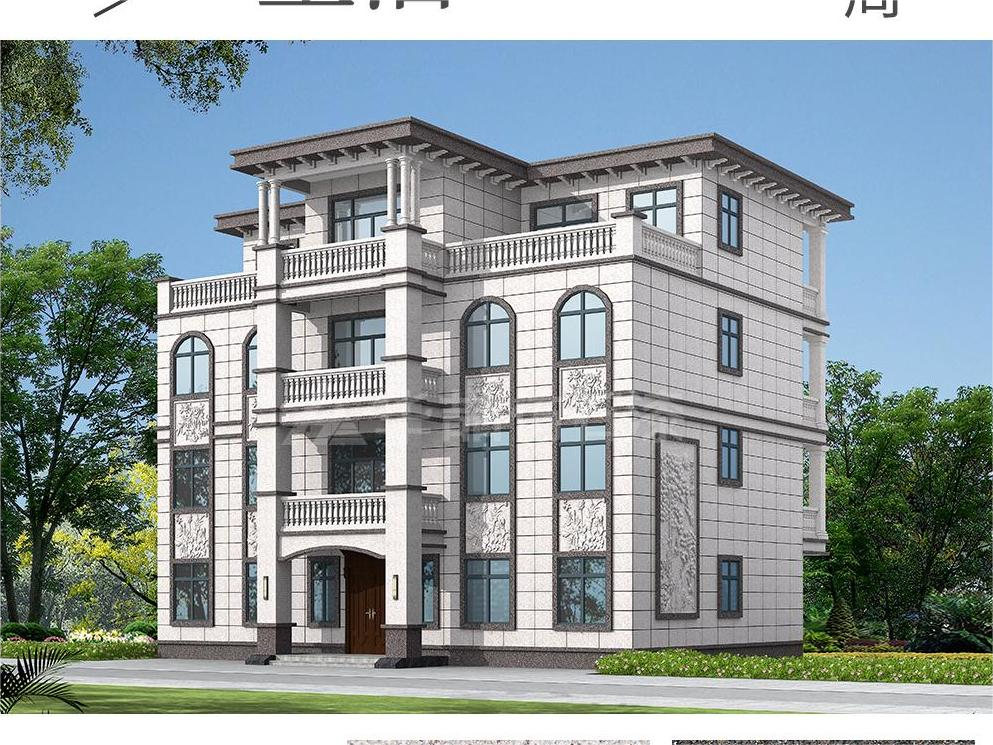 【suncitygroup太阳成集团】简欧风格自建房水包砂效果图