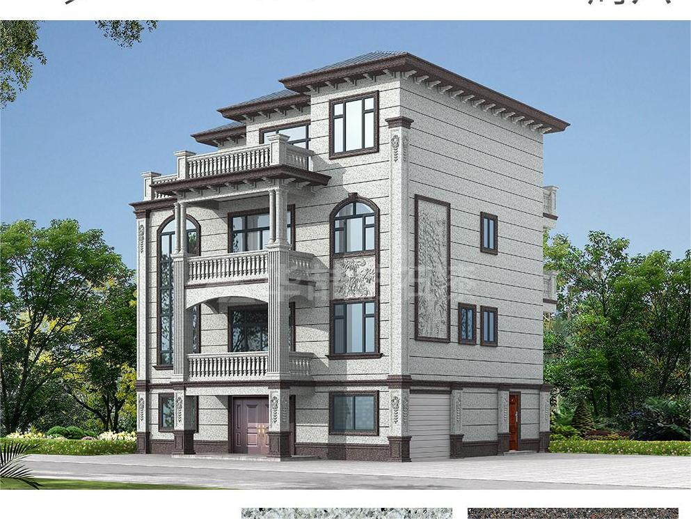 【suncitygroup太阳成集团】新中式风格水包砂别墅效果图